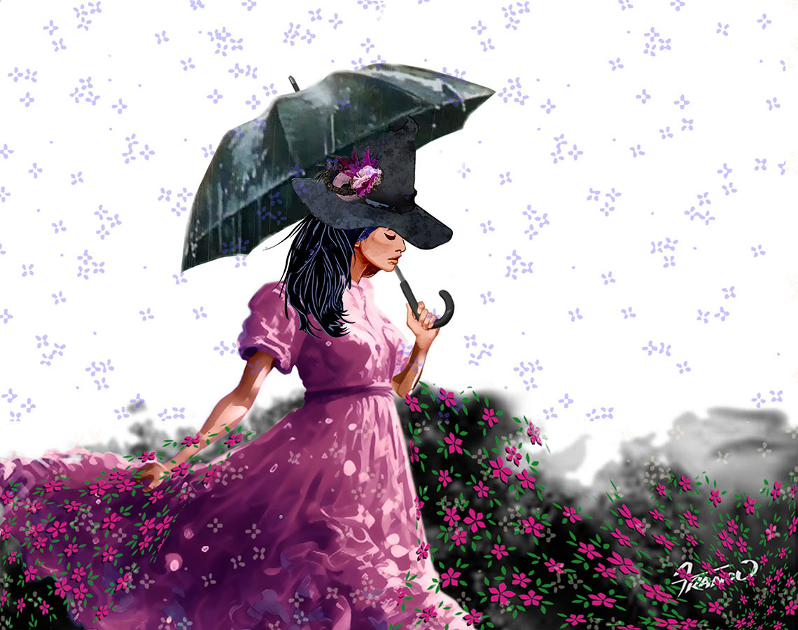Camille, The Pretty Witch on A Rainy Day