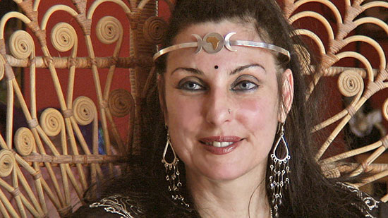 Donna Darkwolf giving a magazine interview
